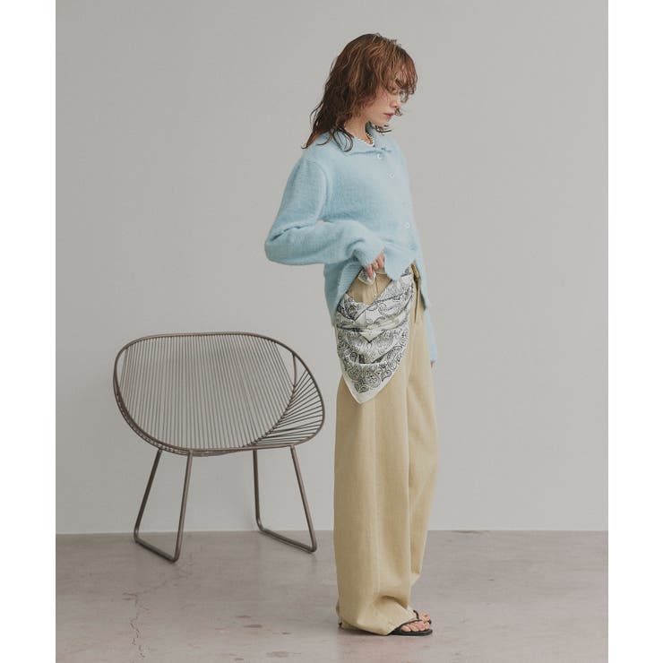 シャギーニットポロカーディガン | ad thie | 詳細画像33 