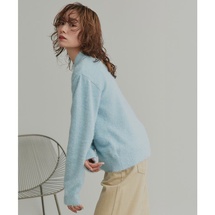 シャギーニットポロカーディガン | ad thie | 詳細画像36 