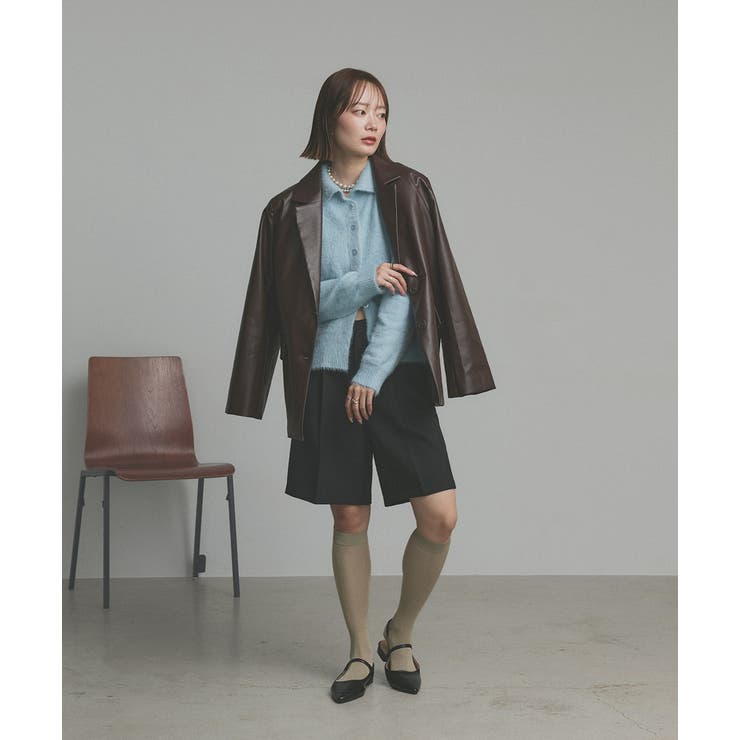 シャギーニットポロカーディガン | ad thie | 詳細画像44 