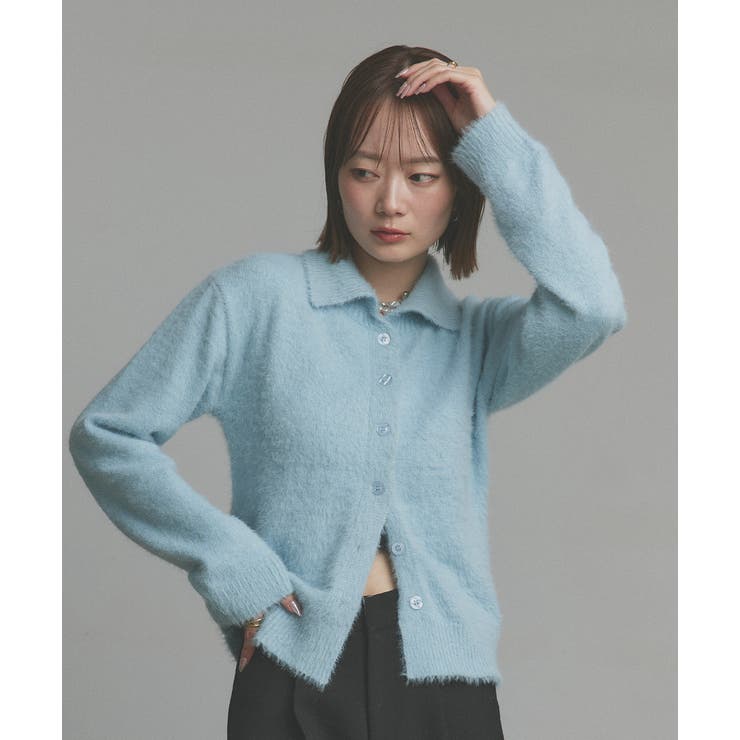 シャギーニットポロカーディガン | ad thie | 詳細画像45 