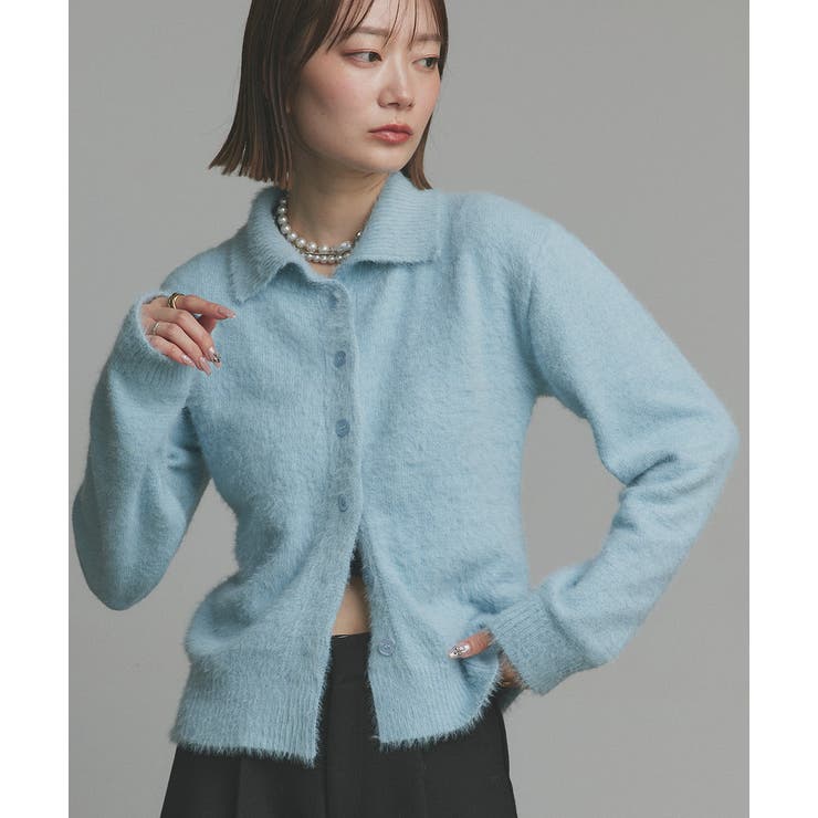 シャギーニットポロカーディガン | ad thie | 詳細画像46 