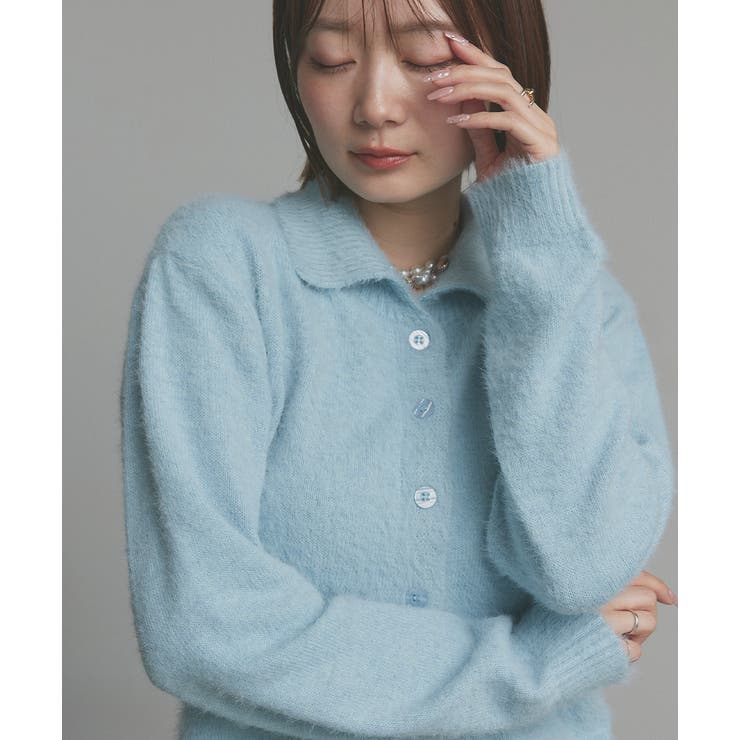 シャギーニットポロカーディガン | ad thie | 詳細画像48 