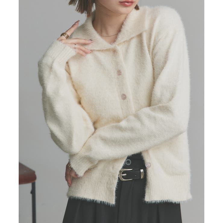 シャギーニットポロカーディガン | ad thie | 詳細画像56 