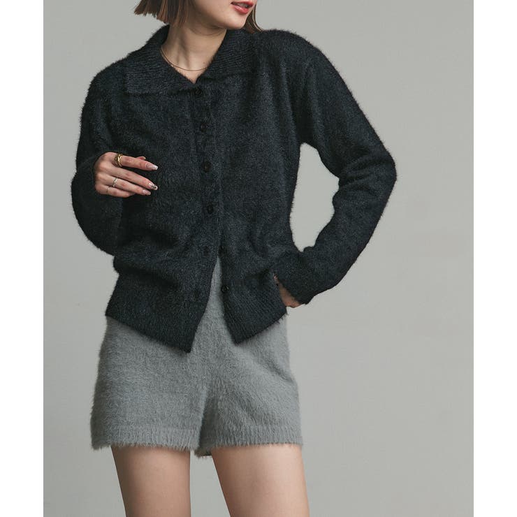 シャギーニットポロカーディガン | ad thie | 詳細画像64 