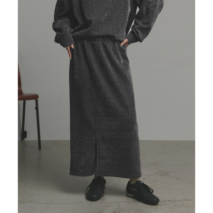 ラメモールボートネックプルオーバー ナロースカートセットアップ | ad thie | 詳細画像11 