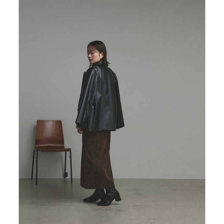 ラメモールボートネックプルオーバー ナロースカートセットアップ | ad thie | 詳細画像30 