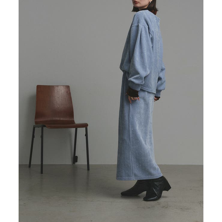 ラメモールボートネックプルオーバー ナロースカートセットアップ | ad thie | 詳細画像34 