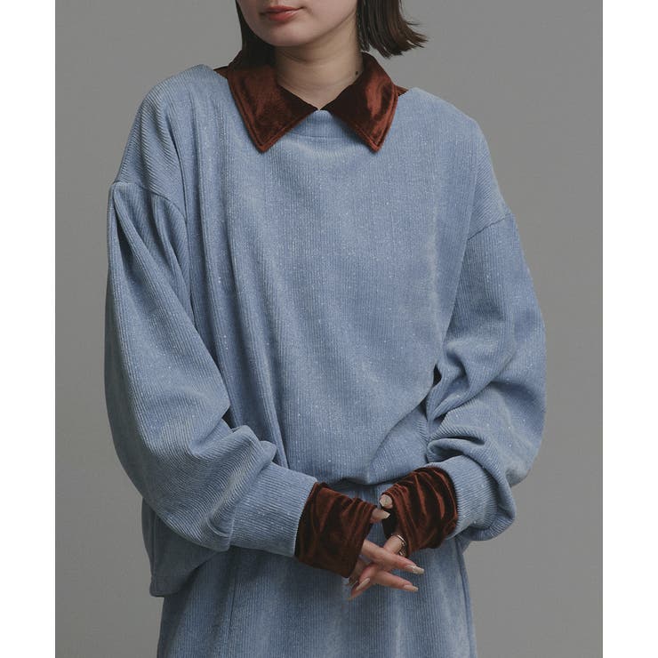 ラメモールボートネックプルオーバー ナロースカートセットアップ | ad thie | 詳細画像35 