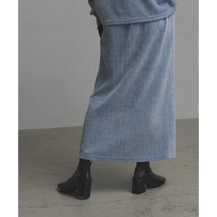 ラメモールボートネックプルオーバー ナロースカートセットアップ | ad thie | 詳細画像39 