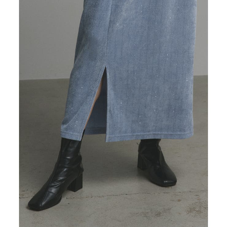 ラメモールボートネックプルオーバー ナロースカートセットアップ | ad thie | 詳細画像40 