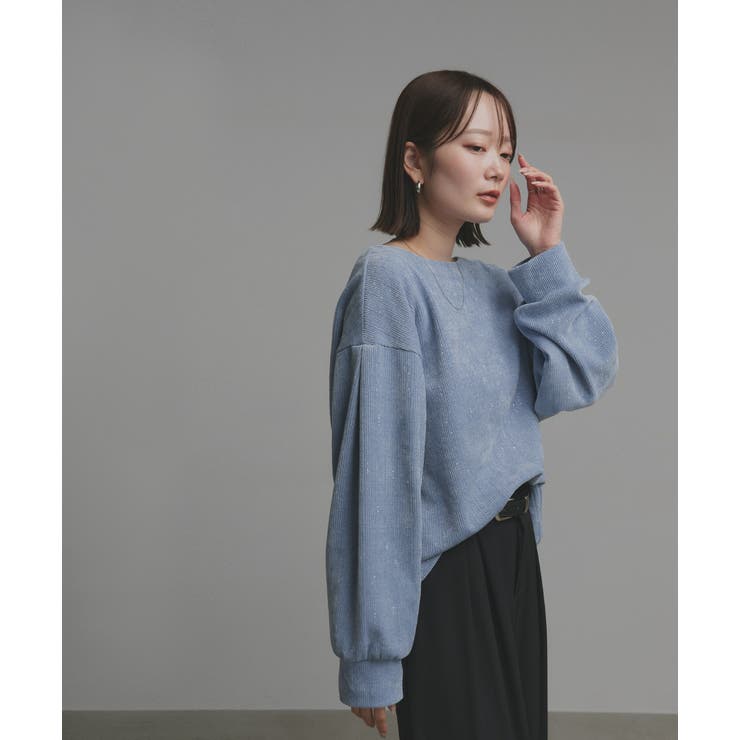 ラメモールボートネックプルオーバー ナロースカートセットアップ | ad thie | 詳細画像44 