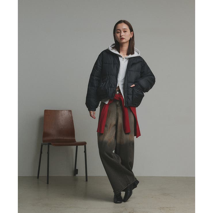 【2025AW新作】レザーパッチ中綿ダウンブルゾン | ad thie | 詳細画像16 