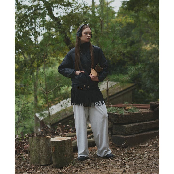 【2025AW新作】レザーパッチ中綿ダウンブルゾン | ad thie | 詳細画像2 