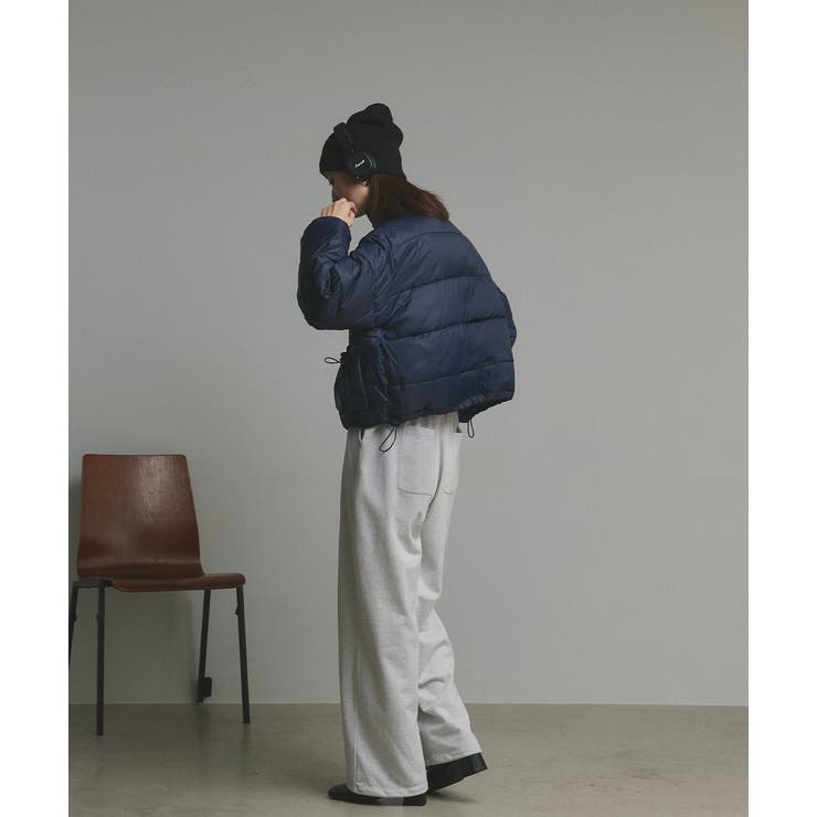 【2025AW新作】レザーパッチ中綿ダウンブルゾン | ad thie | 詳細画像24 