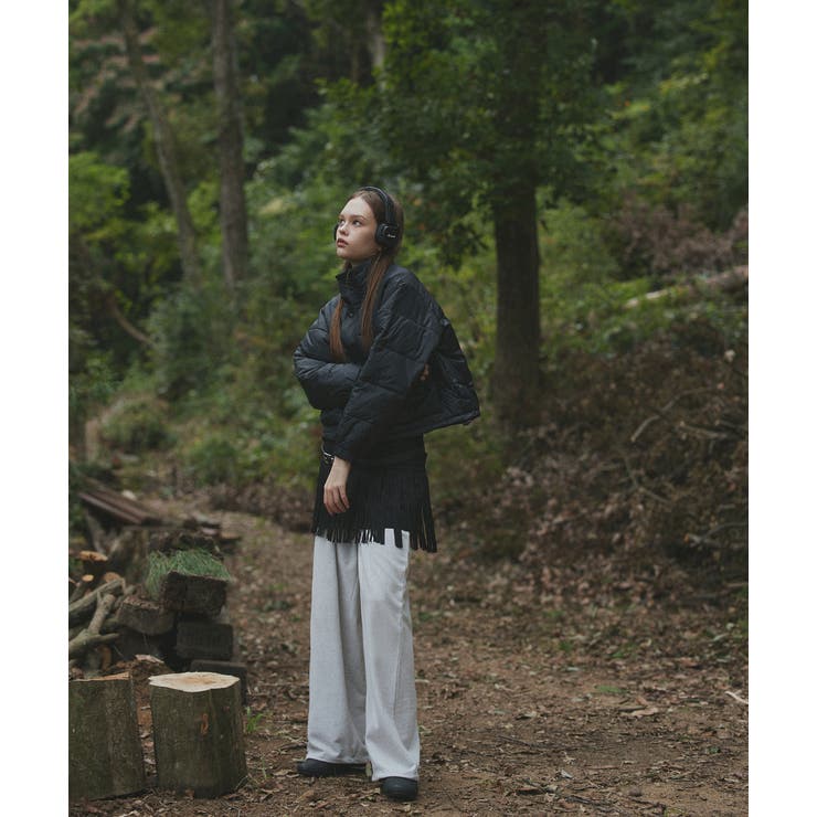 【2025AW新作】レザーパッチ中綿ダウンブルゾン | ad thie | 詳細画像4 