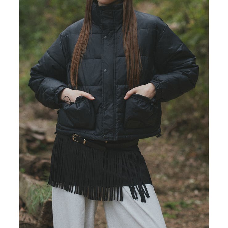 【2025AW新作】レザーパッチ中綿ダウンブルゾン | ad thie | 詳細画像5 