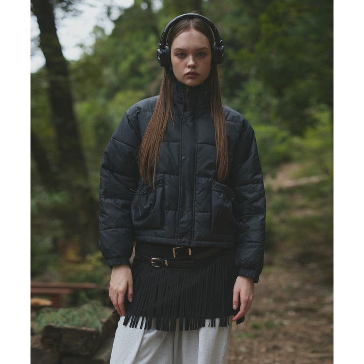 【2025AW新作】レザーパッチ中綿ダウンブルゾン | ad thie | 詳細画像6 