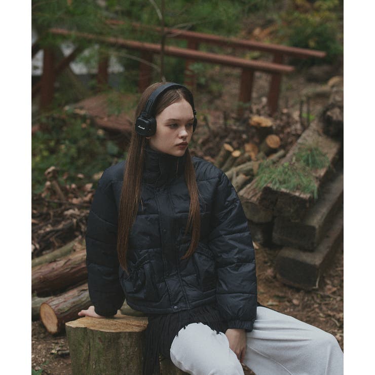 【2025AW新作】レザーパッチ中綿ダウンブルゾン | ad thie | 詳細画像7 