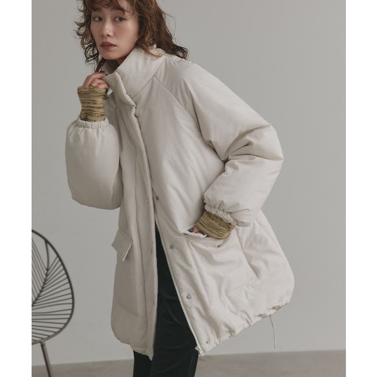 アイボリー | 【2025AW新作】ラグランパデットミドルブルゾン | ad thie