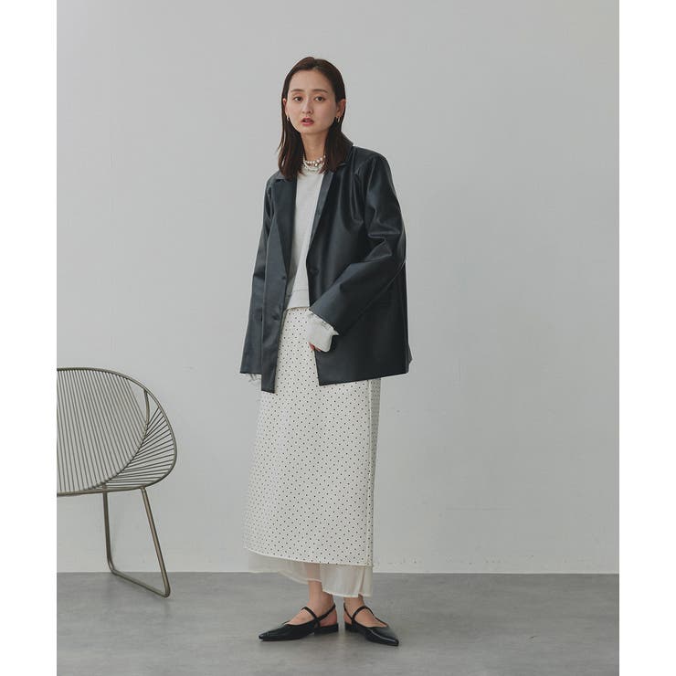 【2025AW新作】レザーライクテーラードジャケット | ad thie | 詳細画像15 