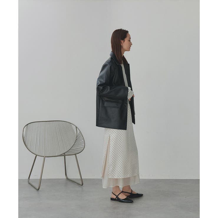 【2025AW新作】レザーライクテーラードジャケット | ad thie | 詳細画像16 