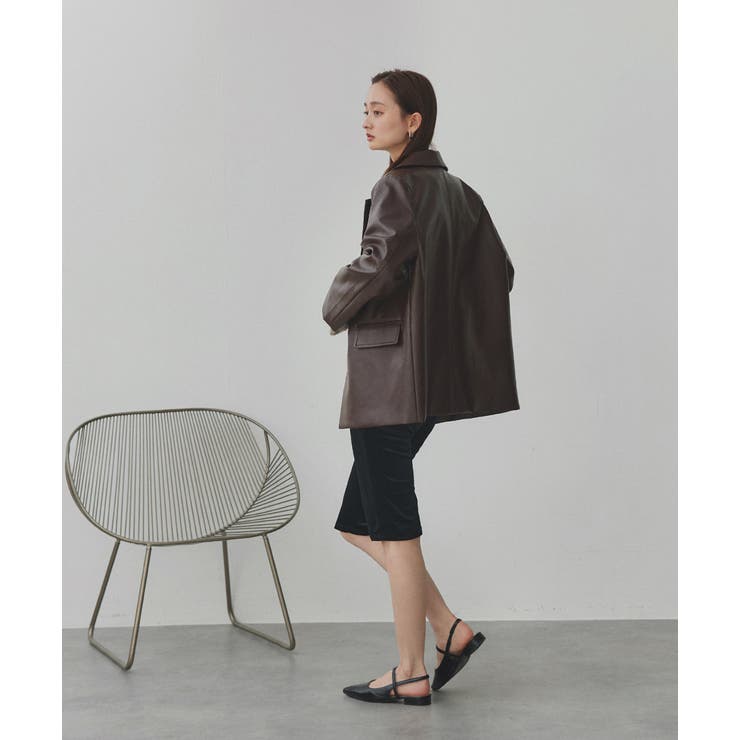 【2025AW新作】レザーライクテーラードジャケット | ad thie | 詳細画像26 