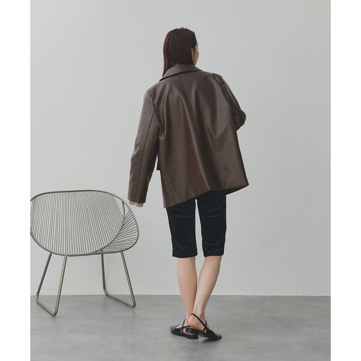 【2025AW新作】レザーライクテーラードジャケット | ad thie | 詳細画像27 