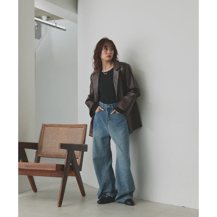 【2025AW新作】レザーライクテーラードジャケット | ad thie | 詳細画像40 