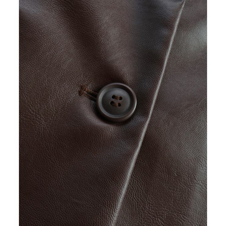 【2025AW新作】レザーライクテーラードジャケット | ad thie | 詳細画像45 