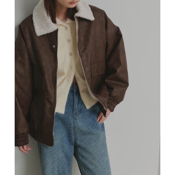 【2025AW新作】ヴィンテージライクボアブルゾン | ad thie | 詳細画像25 