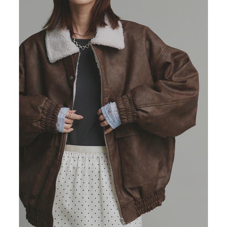 【2025AW新作】ヴィンテージライクボアブルゾン | ad thie | 詳細画像34 