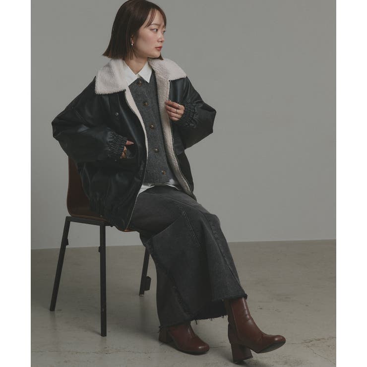 【2025AW新作】ヴィンテージライクボアブルゾン | ad thie | 詳細画像5 