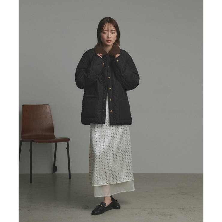 【2025AW新作】バイカラーパデットキルトブルゾン | ad thie | 詳細画像11 