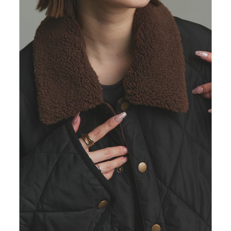 【2025AW新作】バイカラーパデットキルトブルゾン | ad thie | 詳細画像14 