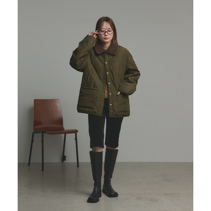 【2025AW新作】バイカラーパデットキルトブルゾン | ad thie | 詳細画像15 