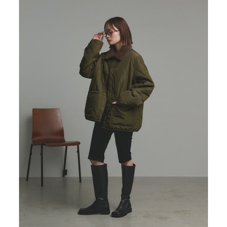 【2025AW新作】バイカラーパデットキルトブルゾン | ad thie | 詳細画像16 