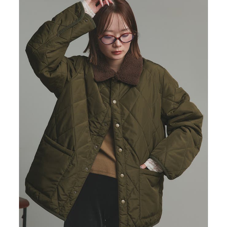 【2025AW新作】バイカラーパデットキルトブルゾン | ad thie | 詳細画像18 