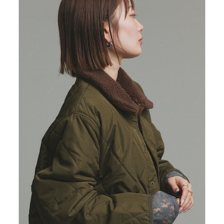 【2025AW新作】バイカラーパデットキルトブルゾン | ad thie | 詳細画像25 