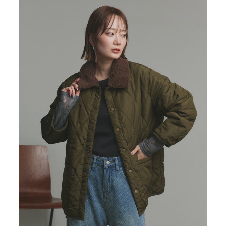 【2025AW新作】バイカラーパデットキルトブルゾン | ad thie | 詳細画像26 