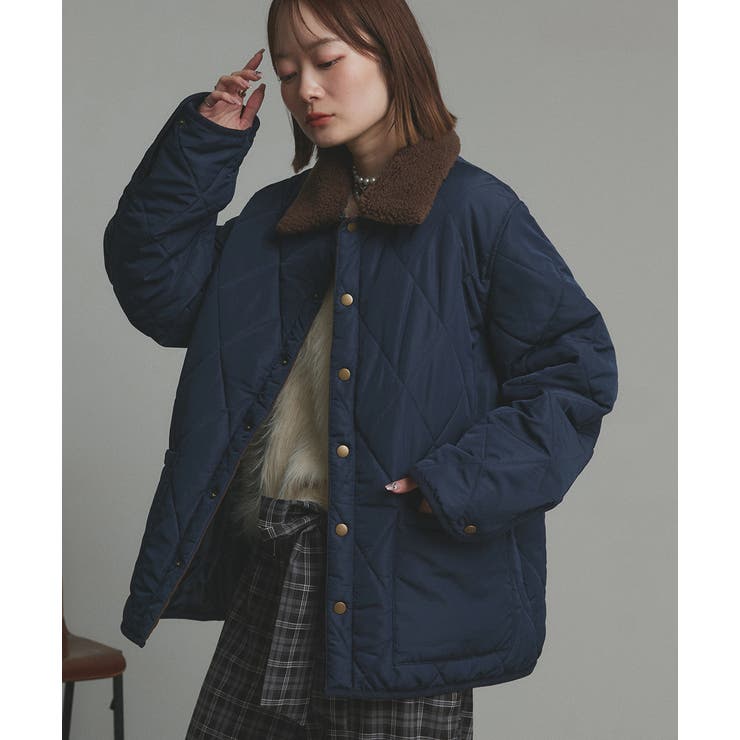 【2025AW新作】バイカラーパデットキルトブルゾン | ad thie | 詳細画像30 