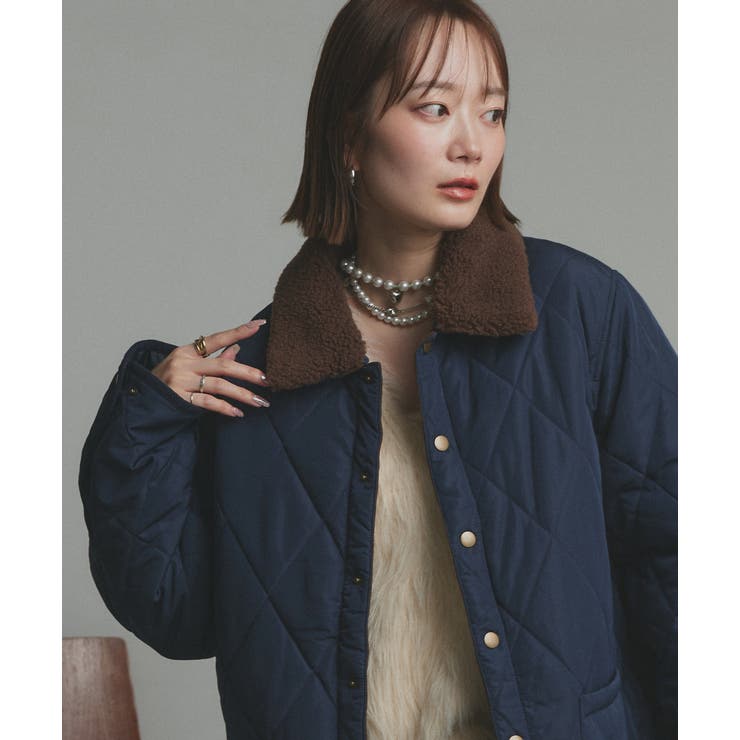 【2025AW新作】バイカラーパデットキルトブルゾン | ad thie | 詳細画像31 