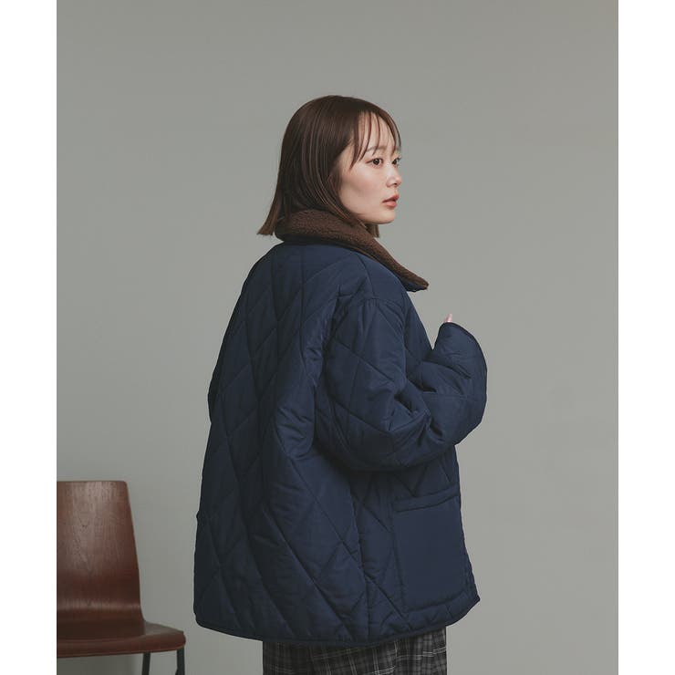 【2025AW新作】バイカラーパデットキルトブルゾン | ad thie | 詳細画像32 