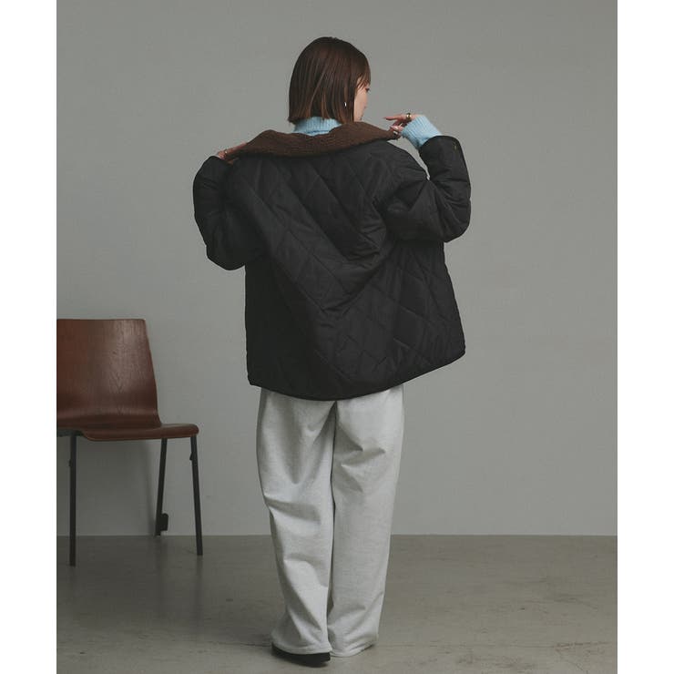 【2025AW新作】バイカラーパデットキルトブルゾン | ad thie | 詳細画像4 