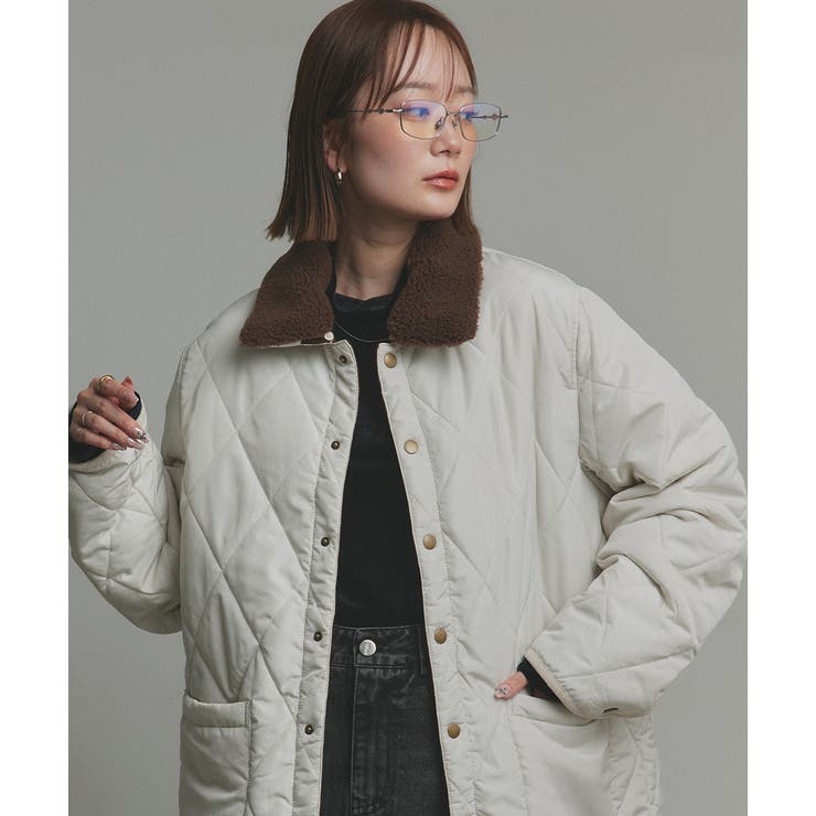 【2025AW新作】バイカラーパデットキルトブルゾン | ad thie | 詳細画像43 