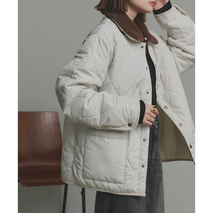 【2025AW新作】バイカラーパデットキルトブルゾン | ad thie | 詳細画像44 