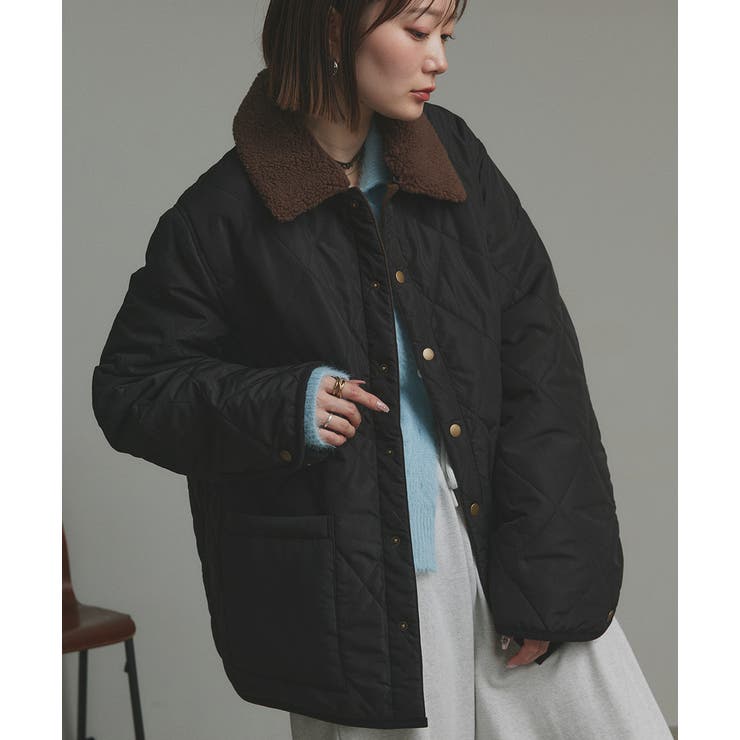 【2025AW新作】バイカラーパデットキルトブルゾン | ad thie | 詳細画像5 