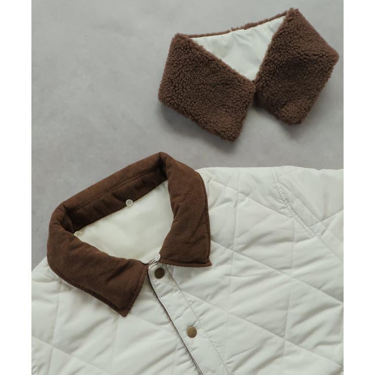 【2025AW新作】バイカラーパデットキルトブルゾン | ad thie | 詳細画像63 