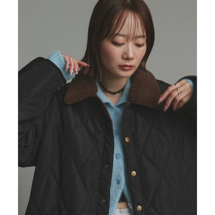 【2025AW新作】バイカラーパデットキルトブルゾン | ad thie | 詳細画像7 