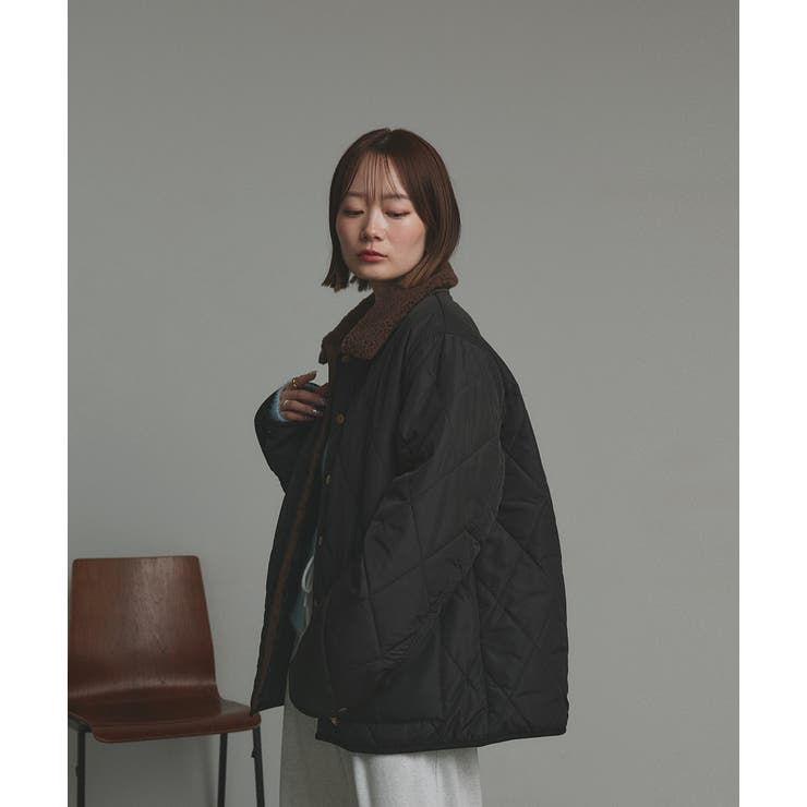 【2025AW新作】バイカラーパデットキルトブルゾン | ad thie | 詳細画像8 