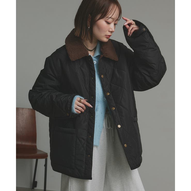 【2025AW新作】バイカラーパデットキルトブルゾン | ad thie | 詳細画像9 